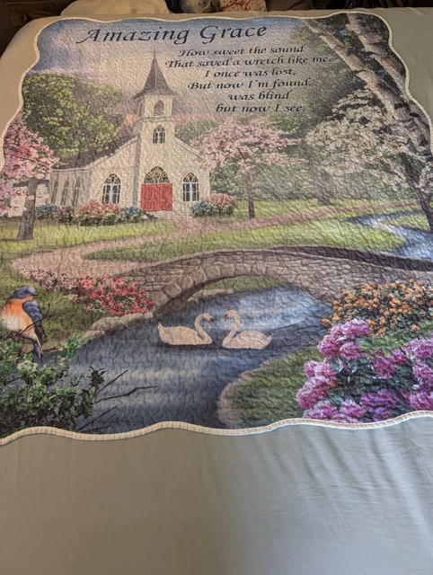 Manta De Ganchillo Con Cuadrados De Abuela Rojos Y Blancos