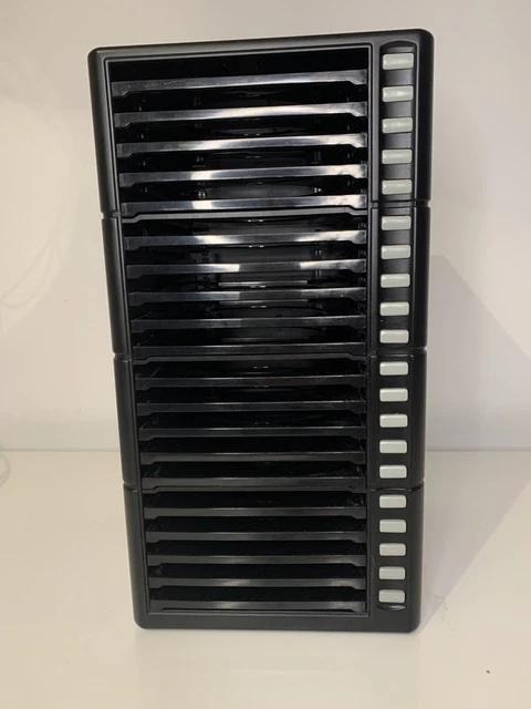 One Touch CD Rack storage Tower Holder 20 discs cd-roms Vintage