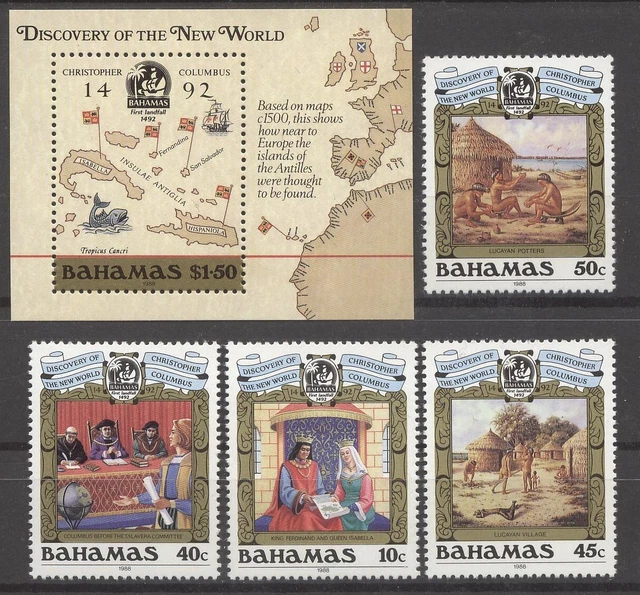 Schiffe, Ships, Kolumbus, Amerika - Bahamas - ** MNH 1988