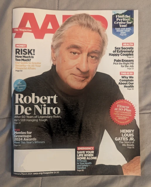 AARP MAGAZINE FEBRUARY 2024/March 2024 Robert DeNiro Movies For Grownup