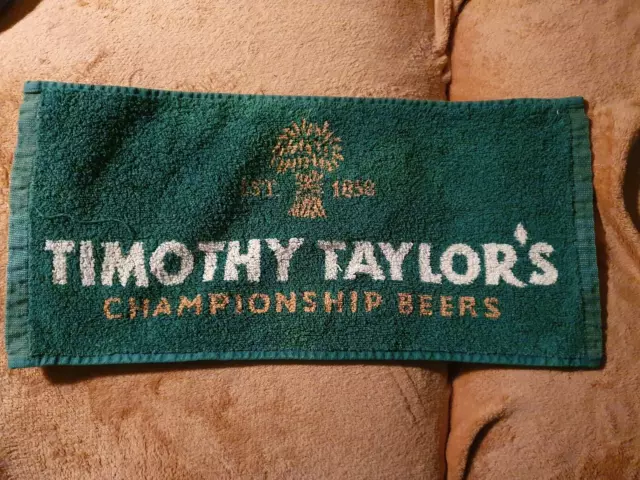 TIMOTHY TAYLOR'S brewery BAR TOWEL real ale beer Yorkshire