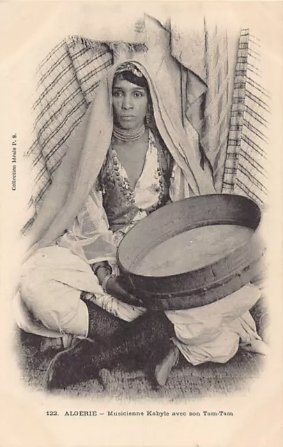 Algérie - Musicienne kabyle et son tam-tam - Ed. Collection Idéale P.S. 156