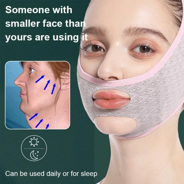 Maschera sonno benda dimagrante viso, linea a V maschera di sollevamento dimagrimento viso Regno Unito J9O6