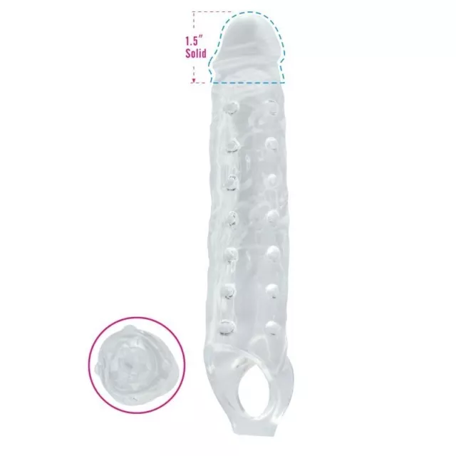 Guaina Prolunga per pene pisello con scanalature stimolanti vagina sex toy