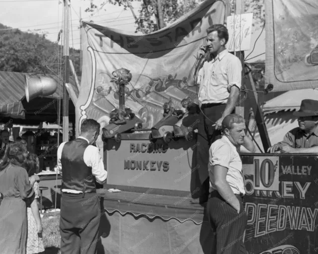 Racing Monkeys Speedway Vintage Ride 8x10 Reprint Of Old Photo