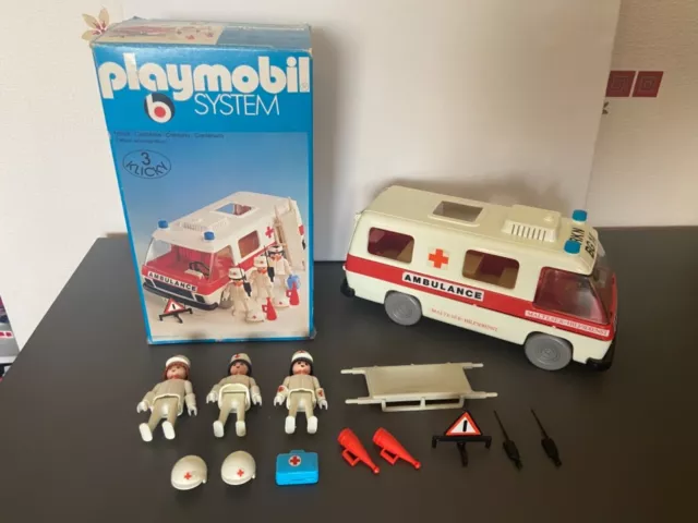 Playmobil 70936 ambulance avec secouristes et blessé - city life - l'hôpital  - secours américain effets lumineux Playmobil