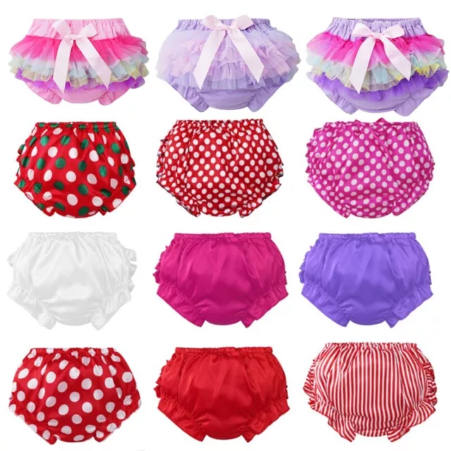 Baby Girl Ruffled Bloomers Bottoms Toddler Casual Briefs Polka Dot Underwear Kid