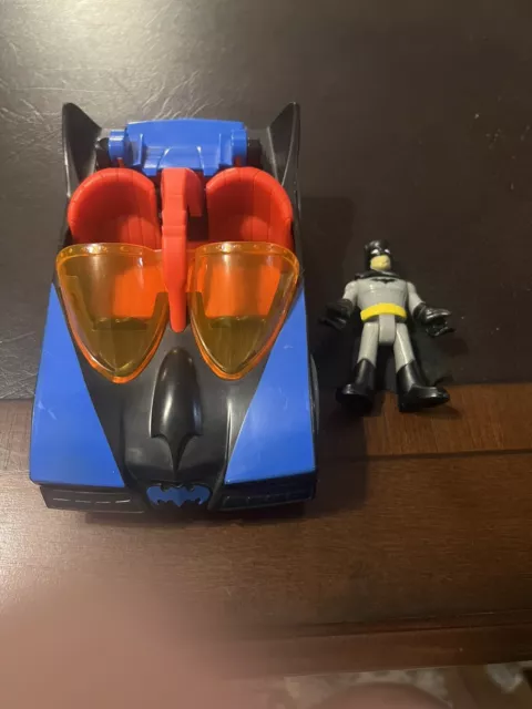 Batmobile Disk Shooter Batman Dark Knight Imaginext DC Super Friends With Discs!