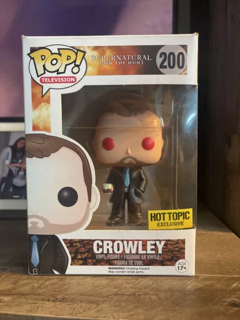 Funko Pop Supernatural Crowley Red Eyes Hot Topic Exclusive