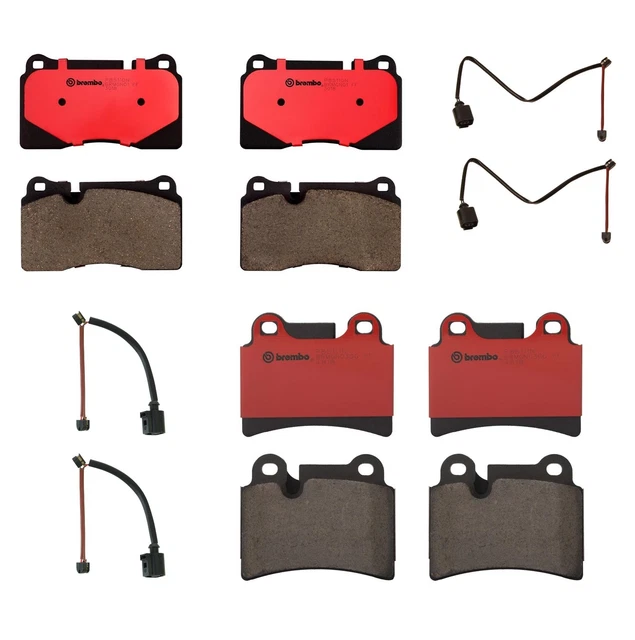 Brembo Front & Rear Ceramic Brake Pad Set Kit For Touareg Single Piston Caliper