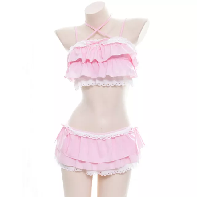 3 PCS Japanese Sweet Kawaii Girl bow sexy satin low waist underwear
