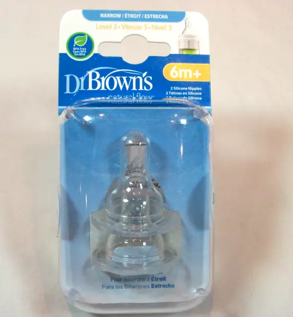 Dr. Brown's Natural Flow Level 3 Standard Nipple, 2 Count