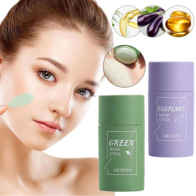 Grüntee-Reinigungs-Ton-Stick-Maske Anti-Akne-Tiefenreinigungsöl ~