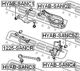 1225-SANCR FEBEST Track Control Arm for HYUNDAI,HYUNDAI (HUATAI),KIA 2