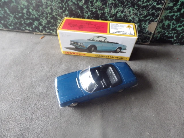 Dinky Toys 1423 – Peugeot 504 Cabriolet Vert Métal 1/43 Atlas