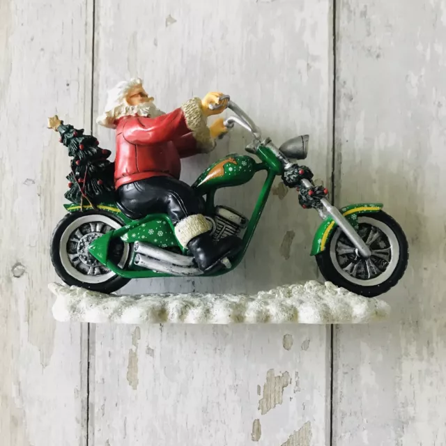 Santa Claus Motorcycle Figure Holly Chopper Christmas Hamilton Ltd Edition