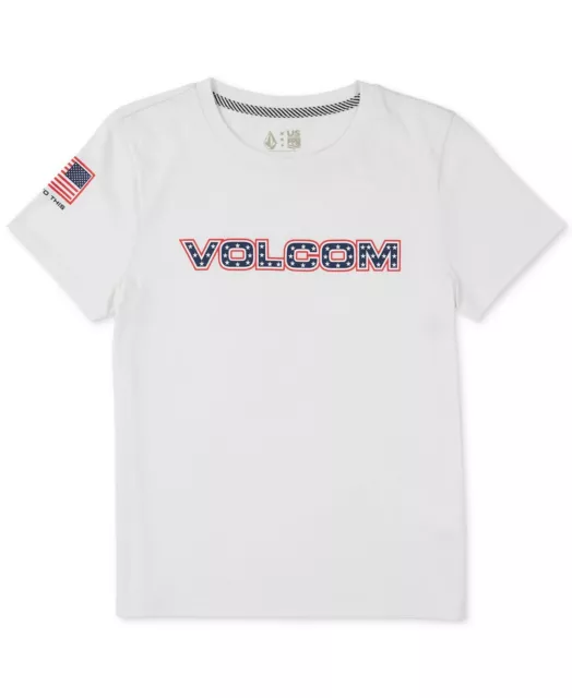 Volcom Juniors Snowboard Team Cotton T-Shirt,White,Small