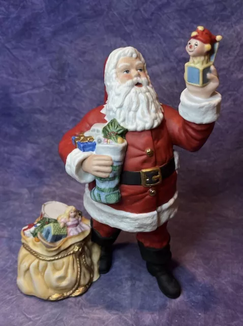 Vintage 1990 Santa Claus Porcelain Lenox Christmas Figurine 10" Euc!