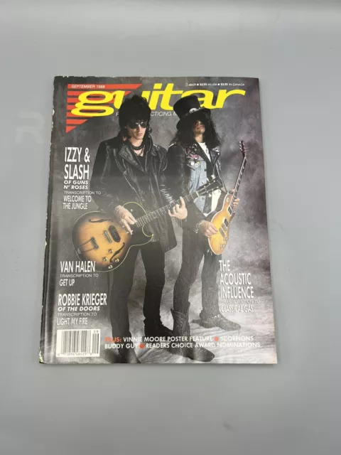 1988 September GUITAR Magazine, Izzy & Slash, Guns n Roses (B25)