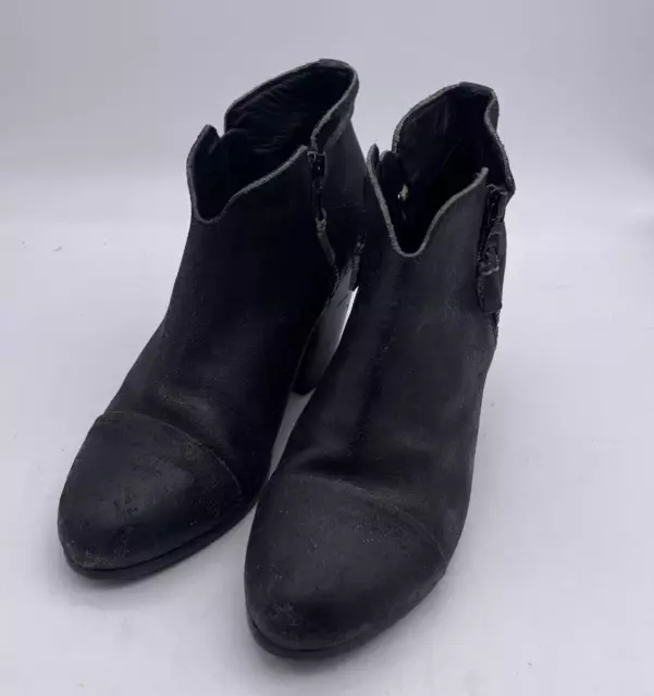 Rag & Bone Margot Women's Leather Ankle Boots Cap Toe Zip Black 39 2