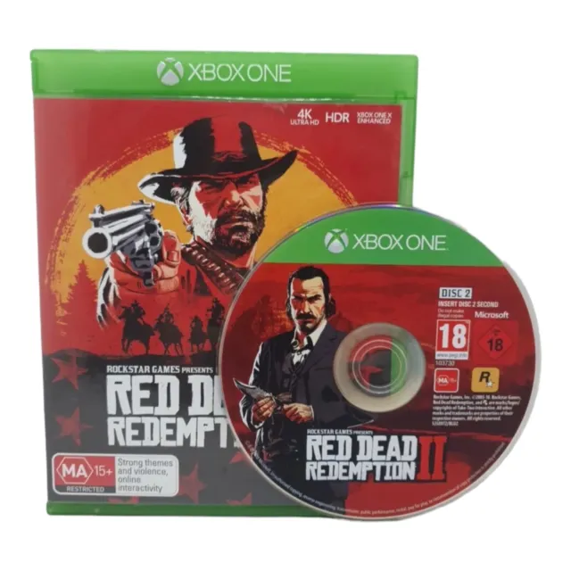 Red Dead Redemption 2 II Xbox One Complete w/Map, 2 discs