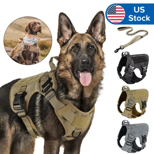 rabbitgoo Tactical Dog Harness No-pull Extra Large Military Training Vest Handle
