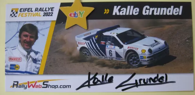 Neue Orig. Autogrammkarte Kalle Grundel Ford RS 2000 Eifel Rallye Daun 2022  31