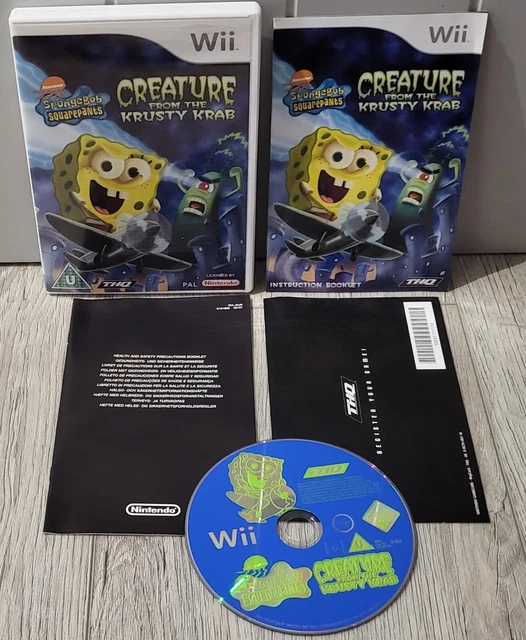 Spongebob Squarepants Creature from the Krusty Krab Nintendo Wii VGC