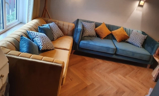 SOFOLOGY FLUTED IVY sofas 3 and 2 seater 150.00 PicClick UK