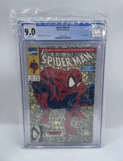 Spiderman #1 CGC 9.0 Todd McFarlane 1990 MARVEL MCU Lizard Appearance
