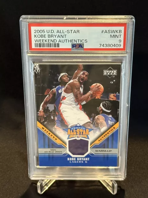 Psa 9 Kobe Bryant Game Used Patch 2005-06 Ud All-Star Weekend Authentics Jersey