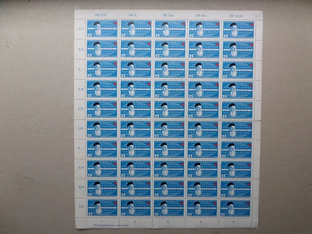 DDR: ROTES KREUZ, MiNr. 573 im KOMPLETTEM BOGEN **POSTFRISCH mit PLATTENFEHLER I