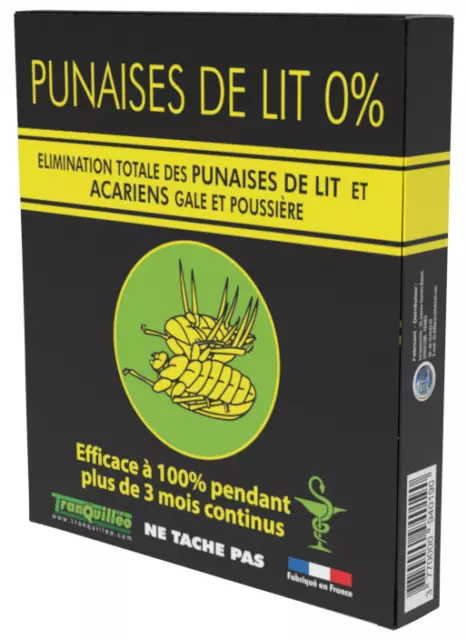 1 Plaquette  Punaises  De Lit 0%  Pour  Literie Efficace A 100%