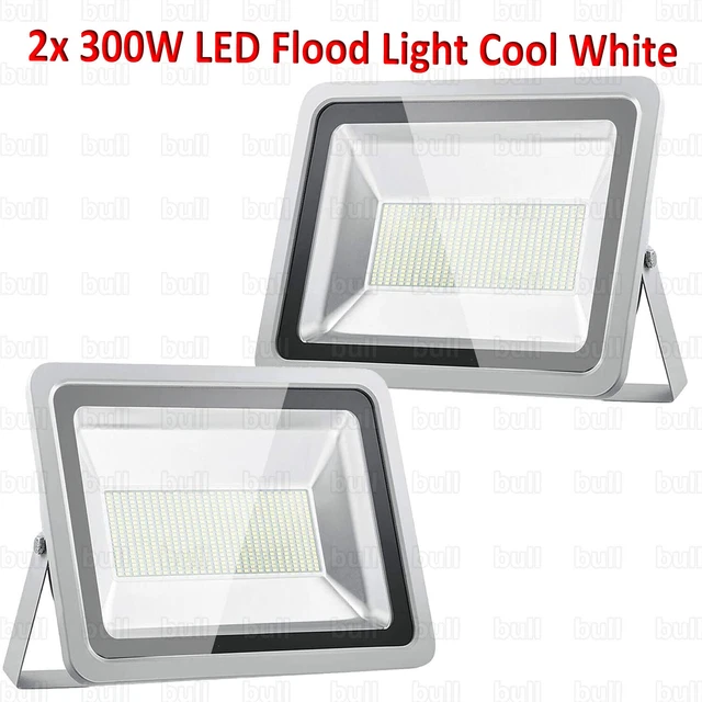2XLED Fluter 300W Flutlicht Außen Strahler Scheinwerfer Baustrahler Garten Lampe