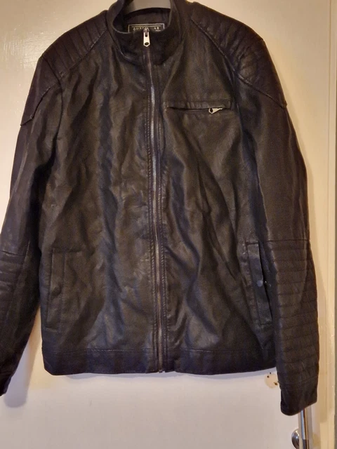 Mens F&F Imitation Leather Jacket