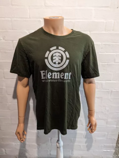 Element Seal  Earth Wind Fire Khaki Green Tee Tshirt Top Mens Large