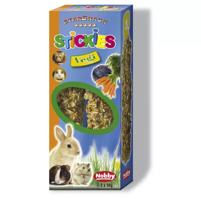 Verdure Nobby Stickies 2x56 g, snack roditore, NUOVO