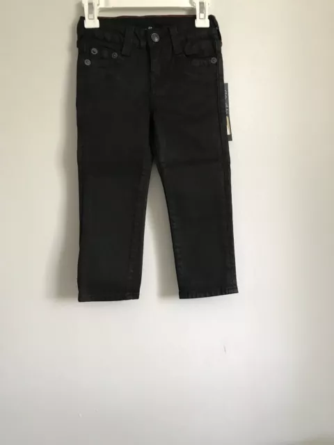 Nwt$89 True Religion Cotton Kid's Geno Coated Boy's Jeans St # Tr746 Jn180 Sz 4