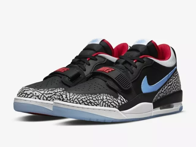 Nike Air Jordan Legacy 312 Low Chicago Flag Black Blue Red CD7069-004 Men's Size