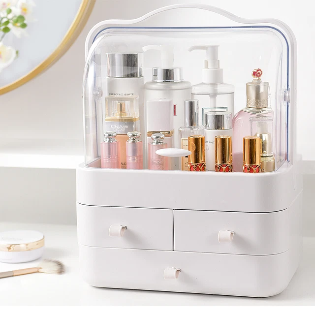 UUE Make Up Organizer - Klarer Schminktisch Organizer Mit 3 Schubladen