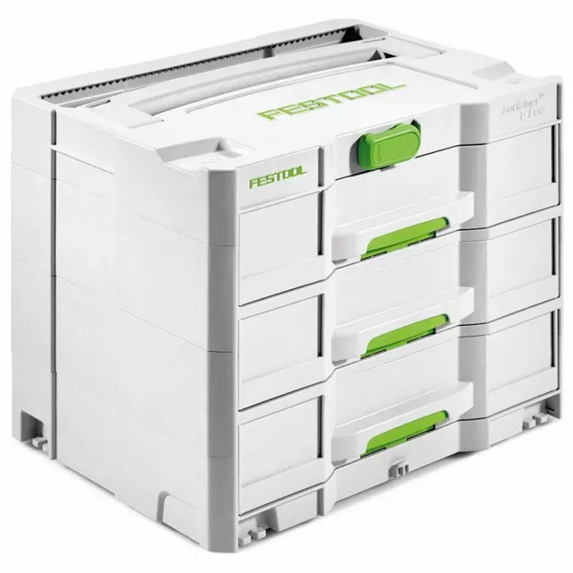 Festool Sortainer Sys 4 TL Tri 3 200119 T-Loc Systainer Avec 3 Tiroirs