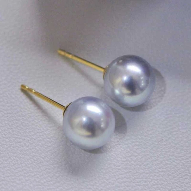 A pair handmade 12MM grey shell pearl earrings FOOL'S DAY HOOK Fashion Lucky