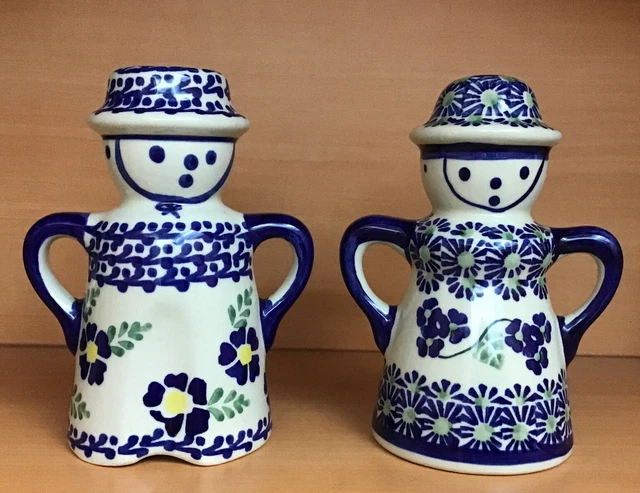 Blue Rose Polish Pottery Woodland Fern Salt ＆ Pepper Shaker｜調理器具