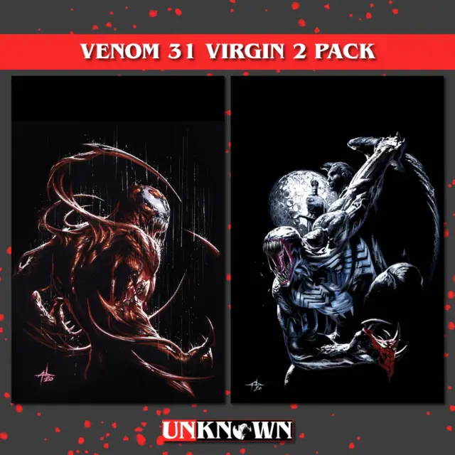 2 Pack Venom #31 Unknown Comics Gabriele Dell'otto Exclusive Virgin Var Kib (12/