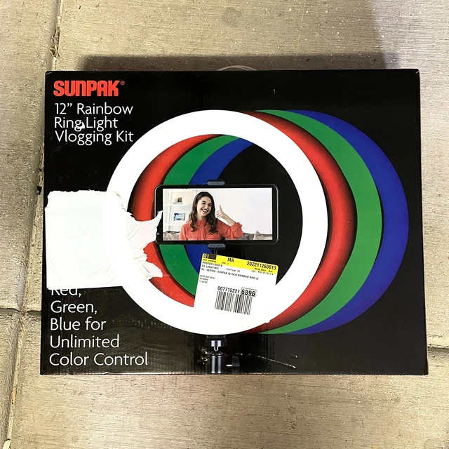 Sunpak 12" Rainbow Ring Light Vlogging Kit 📦