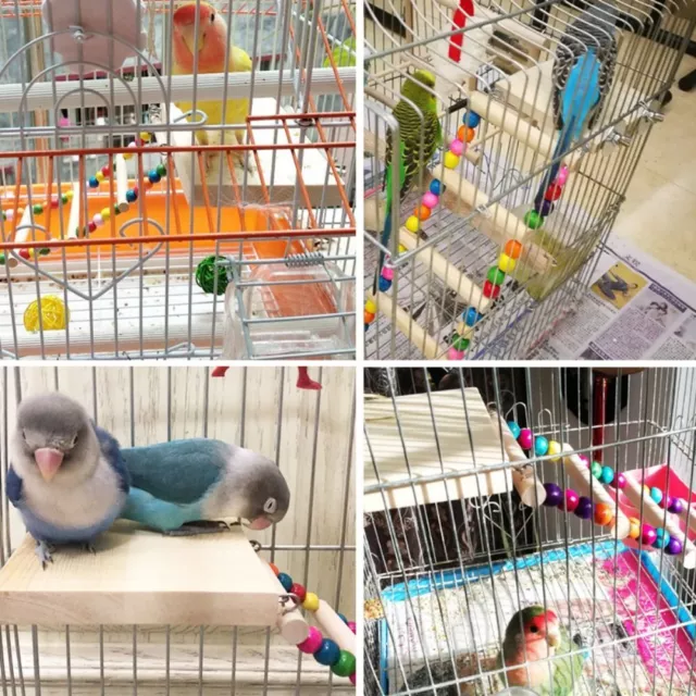 Jaula para pájaros colgantes de perca escalera juguetes periquito periquito periquito hamaca✔ 3