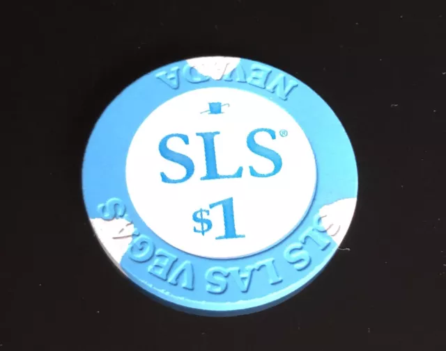 Sls Casino (Now Sahara) Las Vegas $1 Chip - Almost Uncirc -Uk Seller!