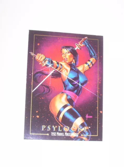 1992 Skybox Marvel Masterpieces Promo Card Prototype Psylocke Joe Jusko X-Men 2