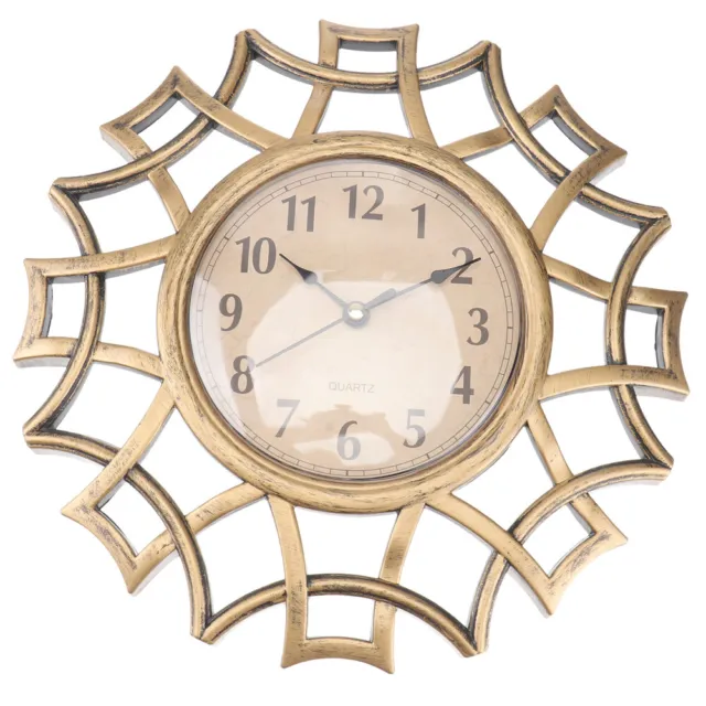 Dial Clock European Hollowed-out Silent Clock 3D Large Decorative Wall Clock