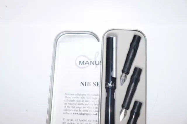 Manuscript Classic Ink Cartridge Calligraphy Pen Set in Case w 5 Nibs 3